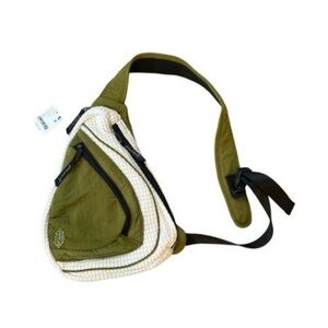 Free People Movement Cold Shoulder Sling Bag Olive & Ivory